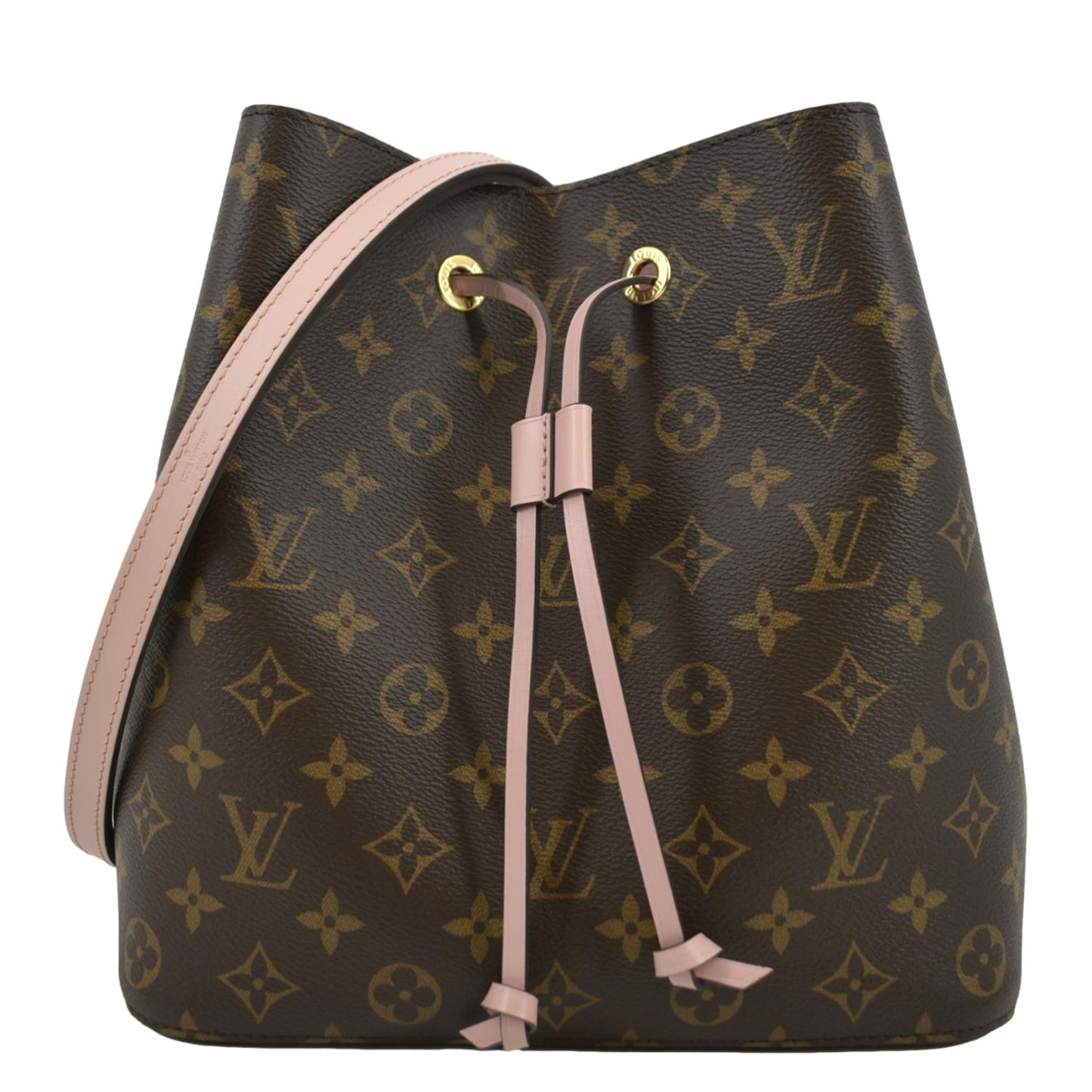 LOUIS VUITTON Neonoe Monogram Canvas Shoulder Bag Rose Ballerine
