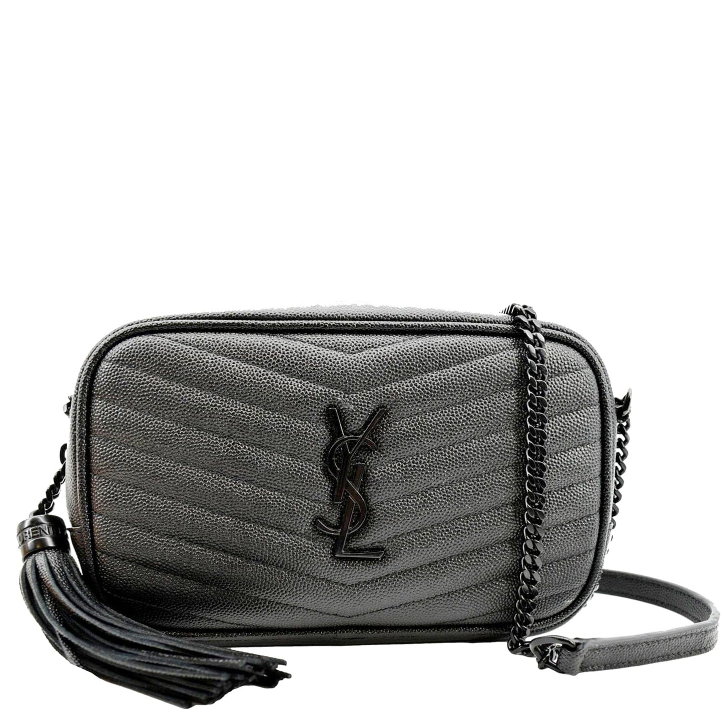 Saint Laurent Lou Leather Black Crossbody Style 20