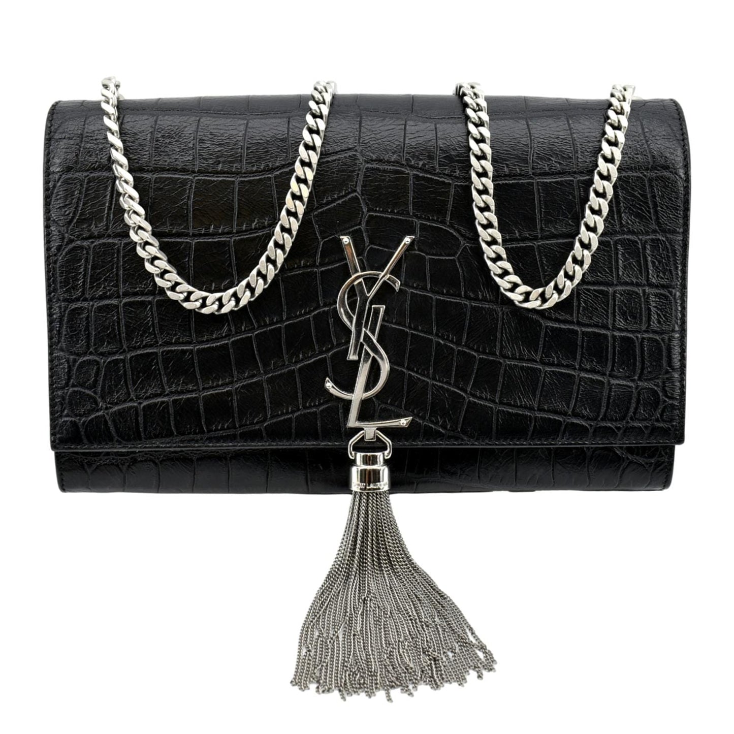 Saint Laurent Kate Leather Black Shoulder Bag Style 14