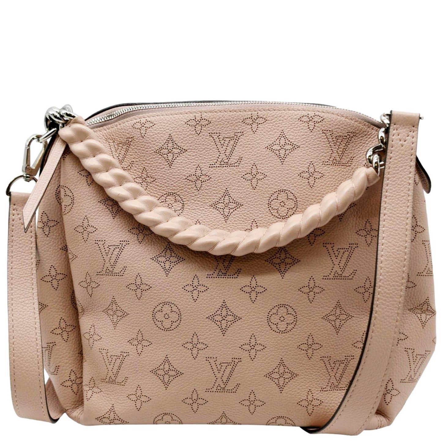 LOUIS VUITTON Babylone Mahina Calfskin Leather Shoulder Bag Pink