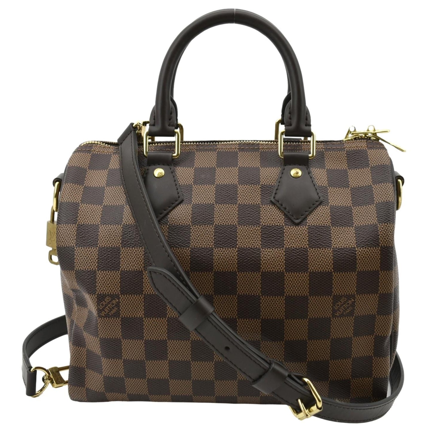 LOUIS VUITTON 25 Bandouliere Damier Ebene Shoulder Bag Brown