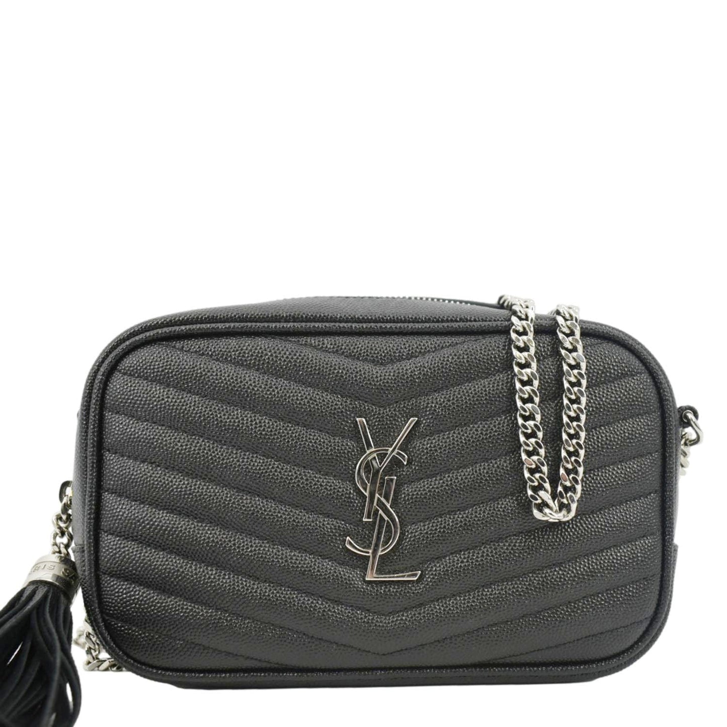 Saint Laurent Lou Leather Black Crossbody Style 26