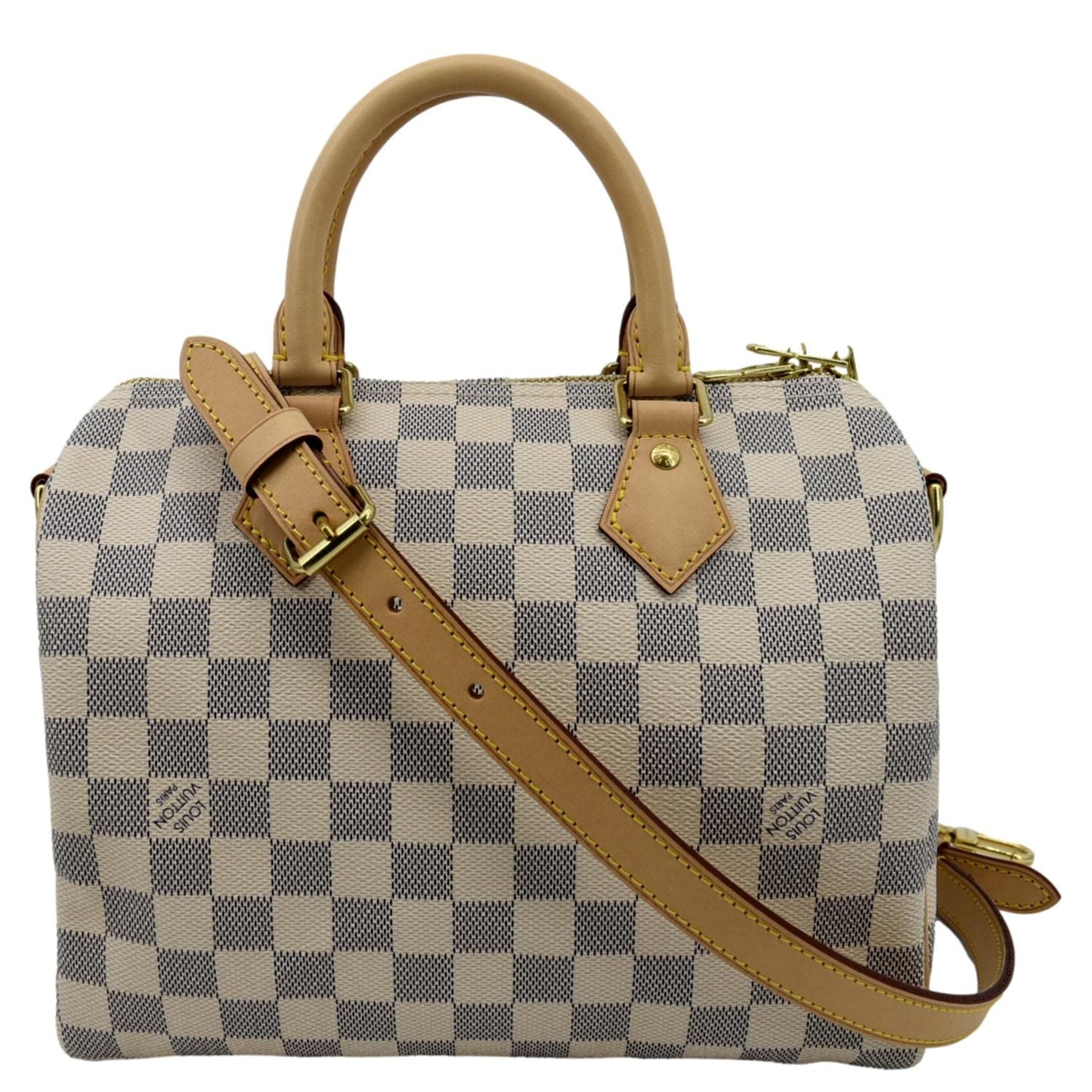 LOUIS VUITTON 25 Bandouliere Damier Azur Shoulder Bag White