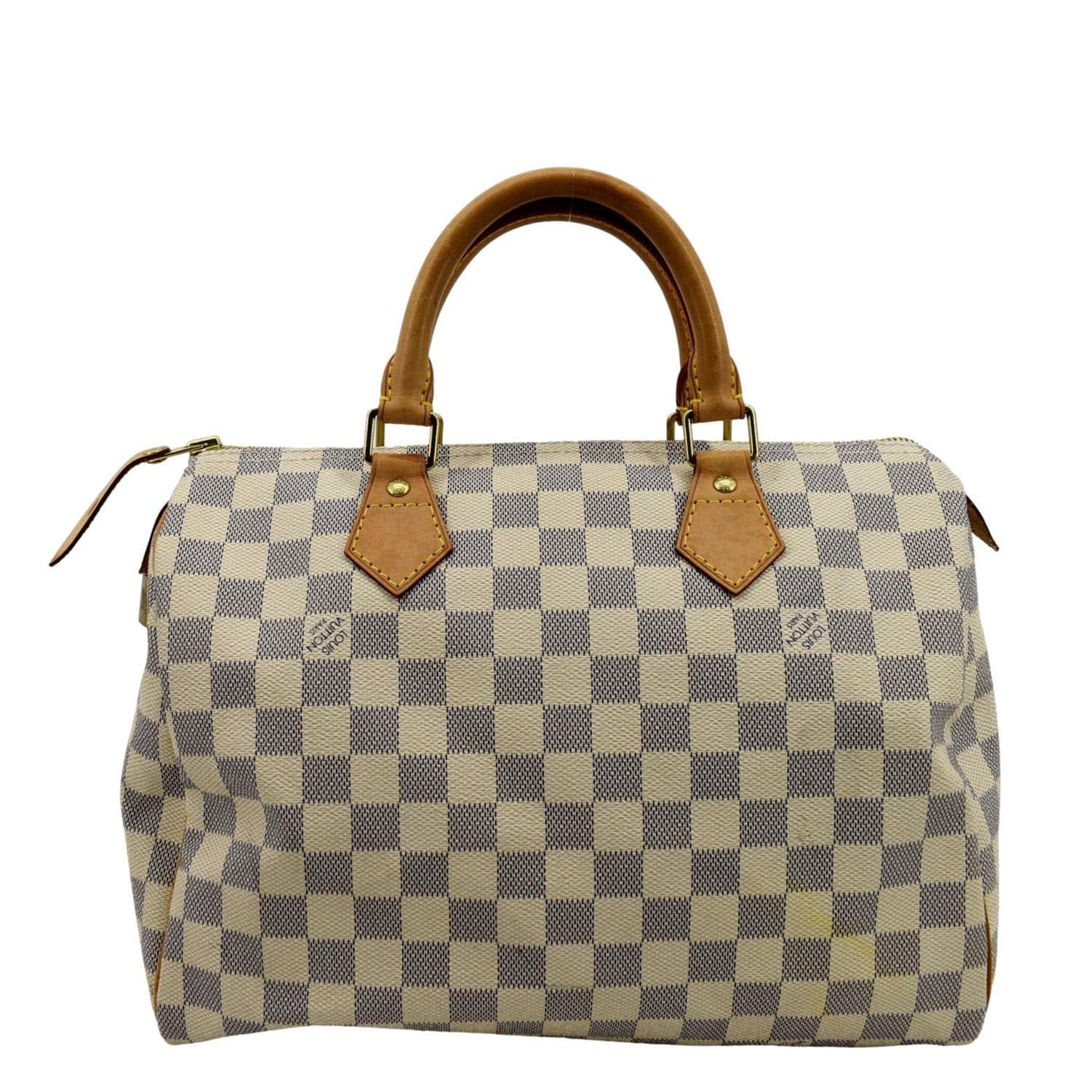 LOUIS VUITTON 30 Damier Azur Satchel Bag White