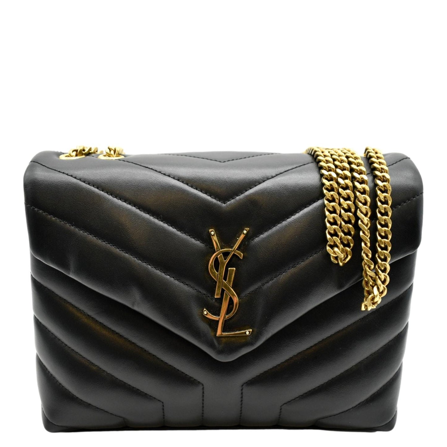 Saint Laurent Loulou Leather Black Shoulder Bag Style 7
