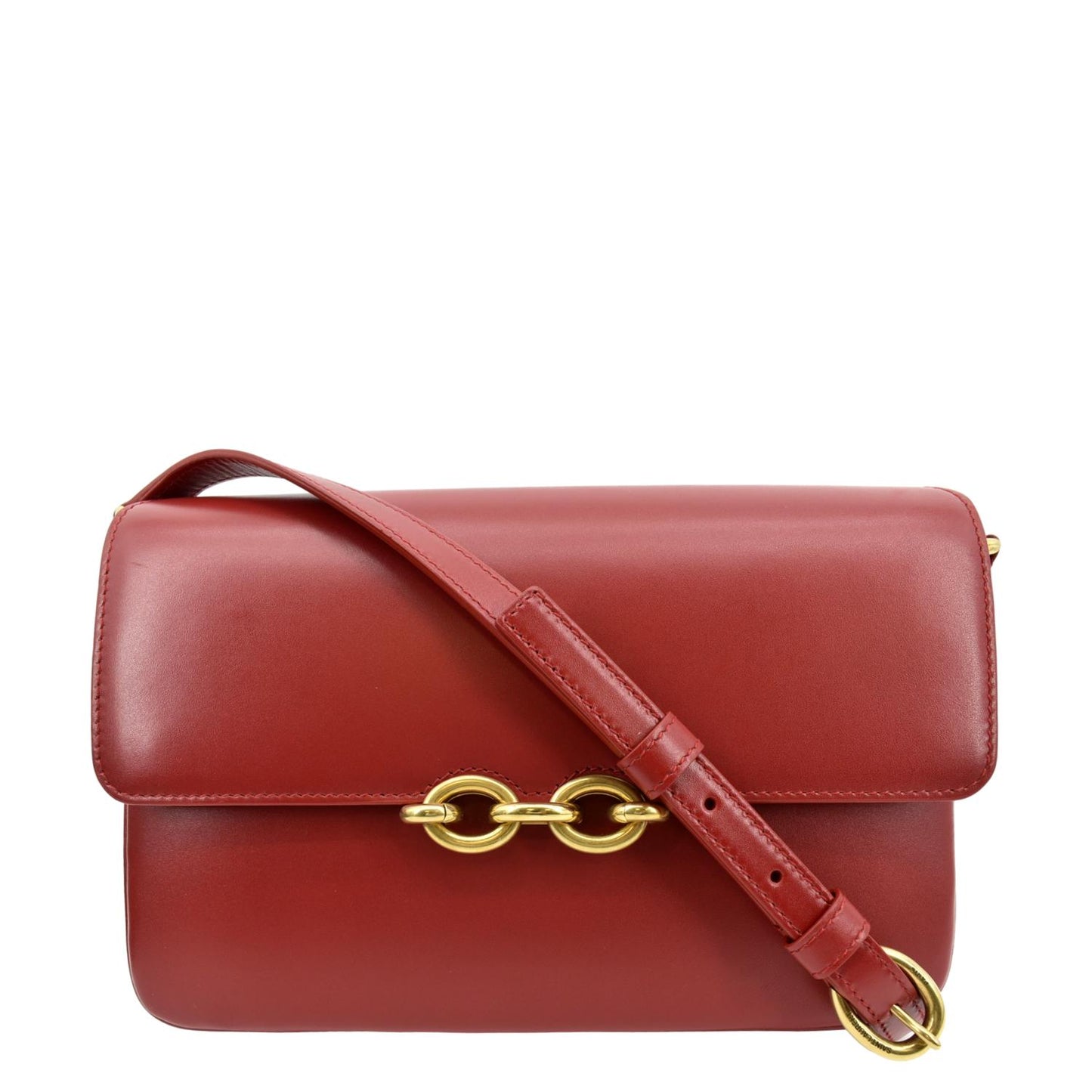 Saint Laurent Leather Red Shoulder Bag Style 41