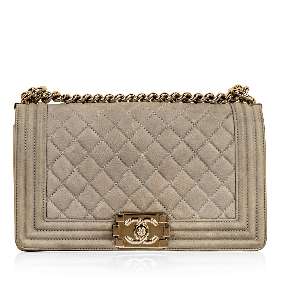 Chanel Boy Bag - Matte Caviar - Medium