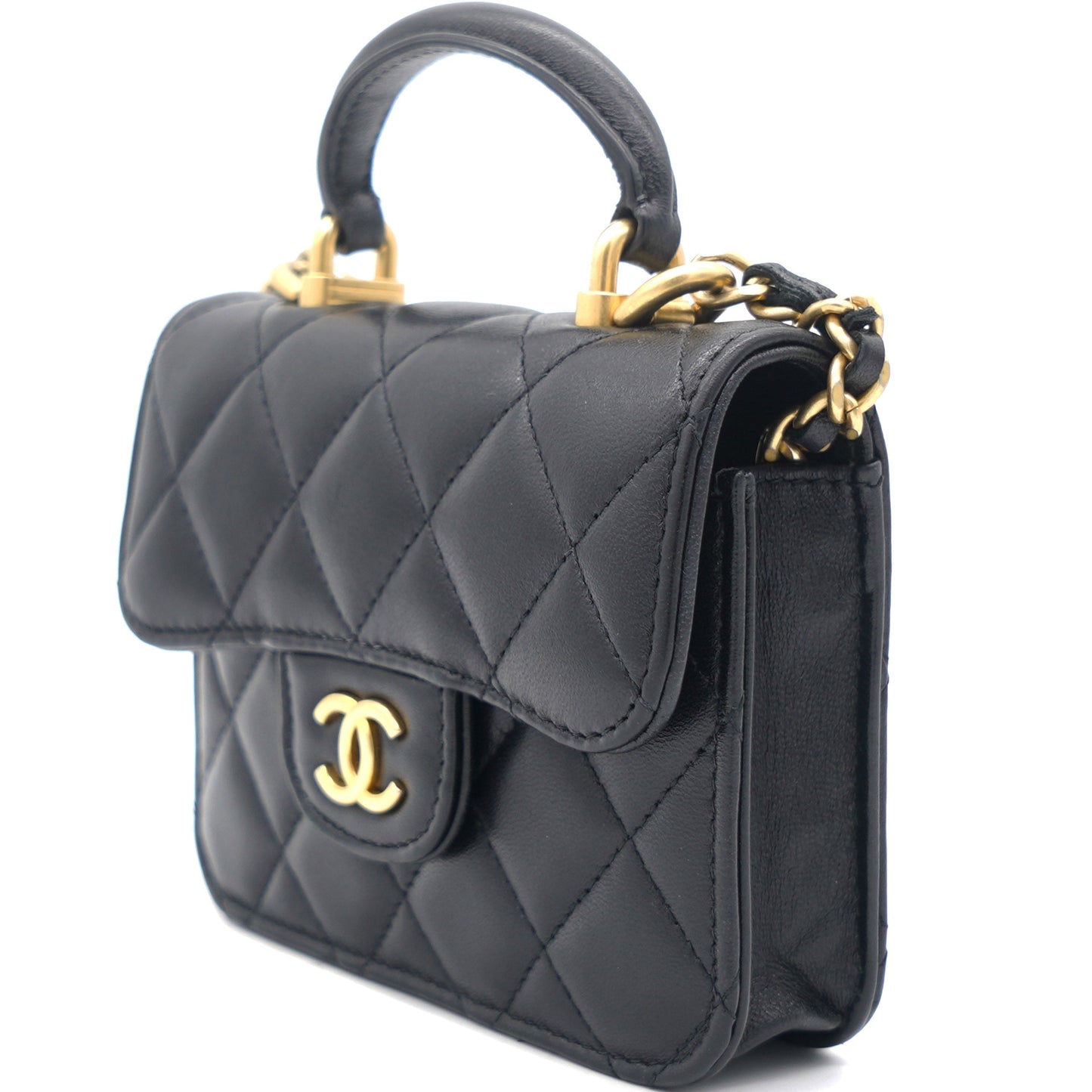 Chanel Classic Flap Quilted Leather Black Shoulder Bag