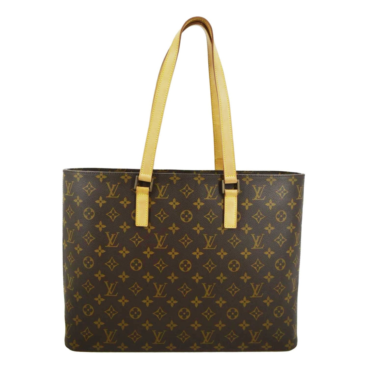 LOUIS VUITTON Luco Monogram Canvas Tote Bag Brown