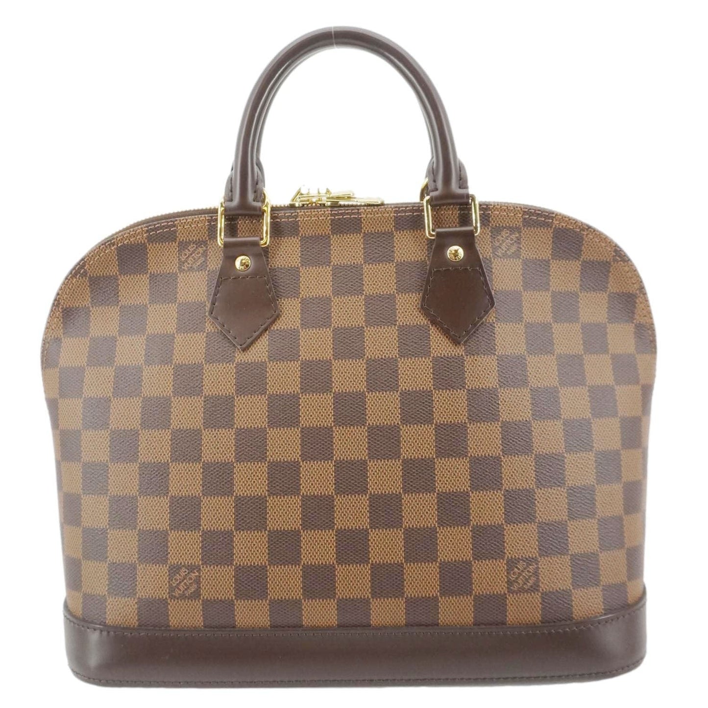 LOUIS VUITTON Alma PM Damier Ebene Satchel Bag Brown