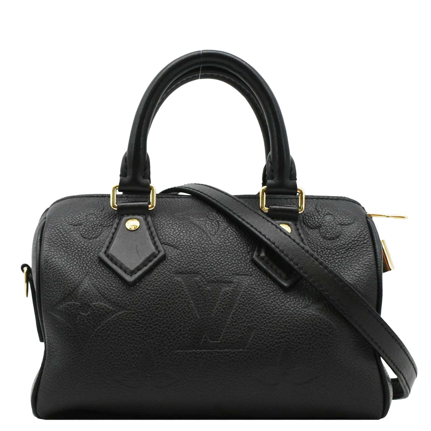 LOUIS VUITTON 20 Bandouliere Empreinte Leather Shoulder Bag Black