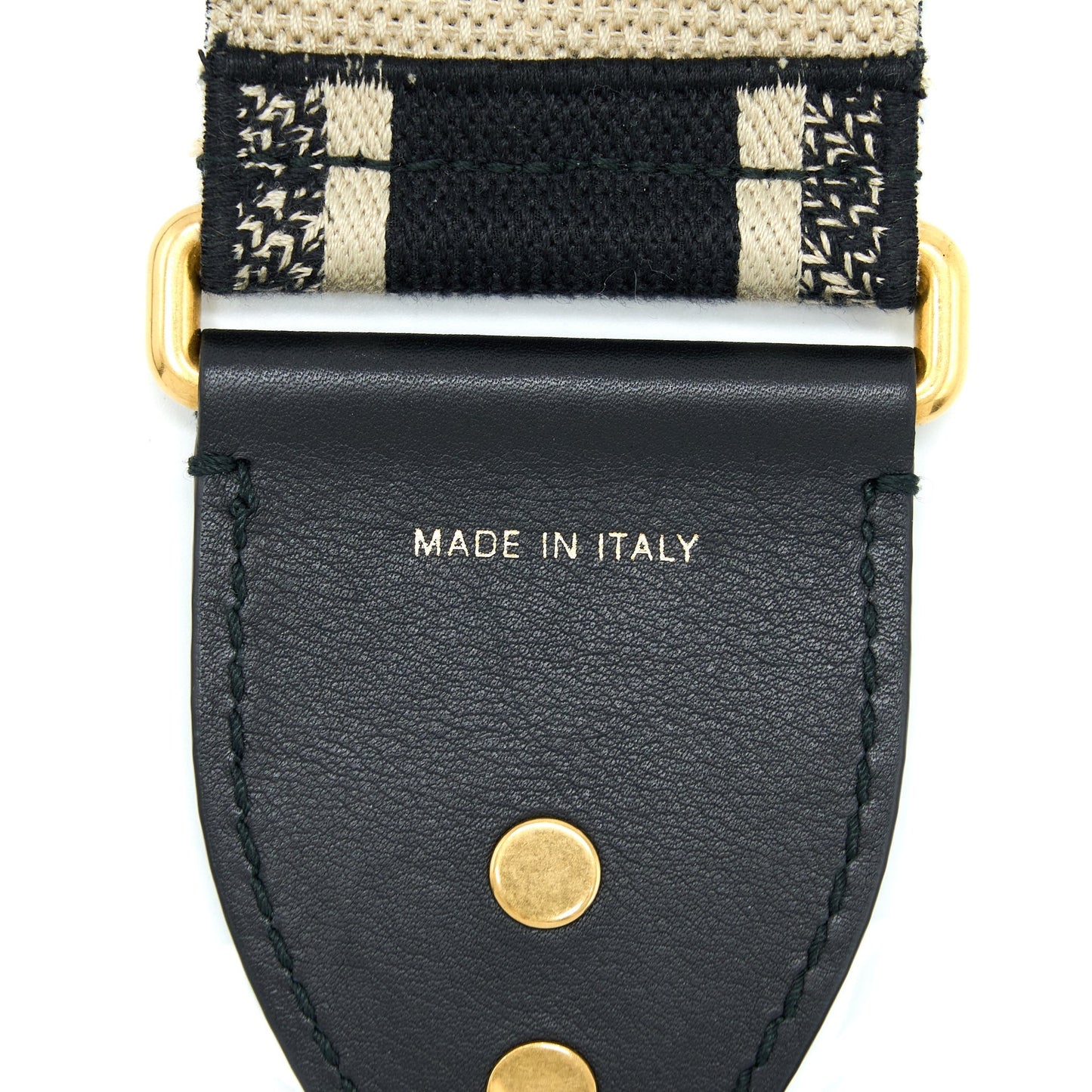Dior Canvas Embroidered Shoulder Strap Black/White