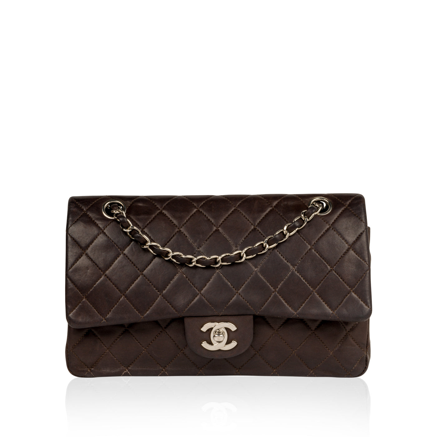 Chanel Classic Flap Lambskin Black Shoulder Bag Style 151