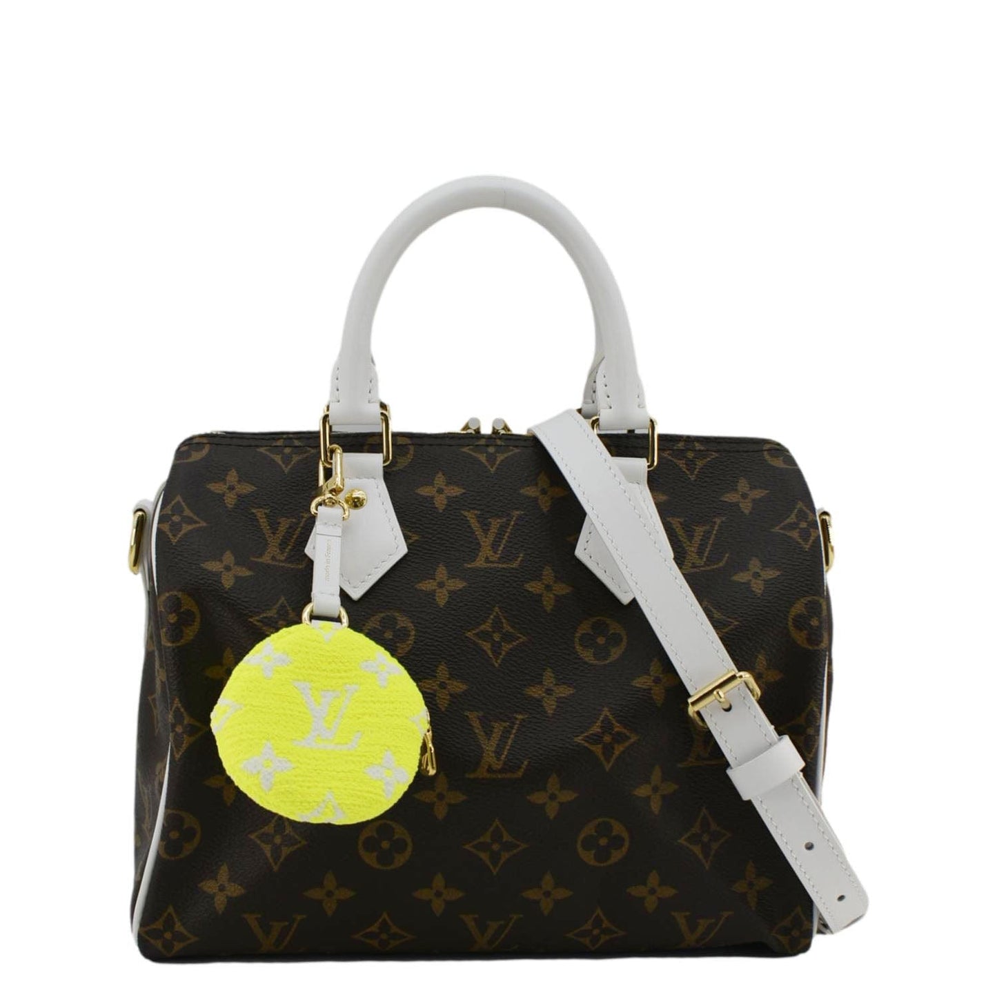 LOUIS VUITTON 25 Bandouliere LV Match Monogram Canvas Satchel Bag White