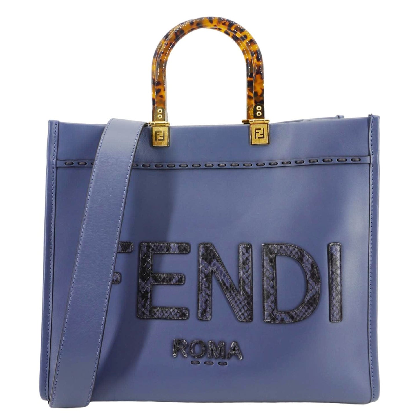 Fendi Sunshine Leather Red Tote Bag Style 27