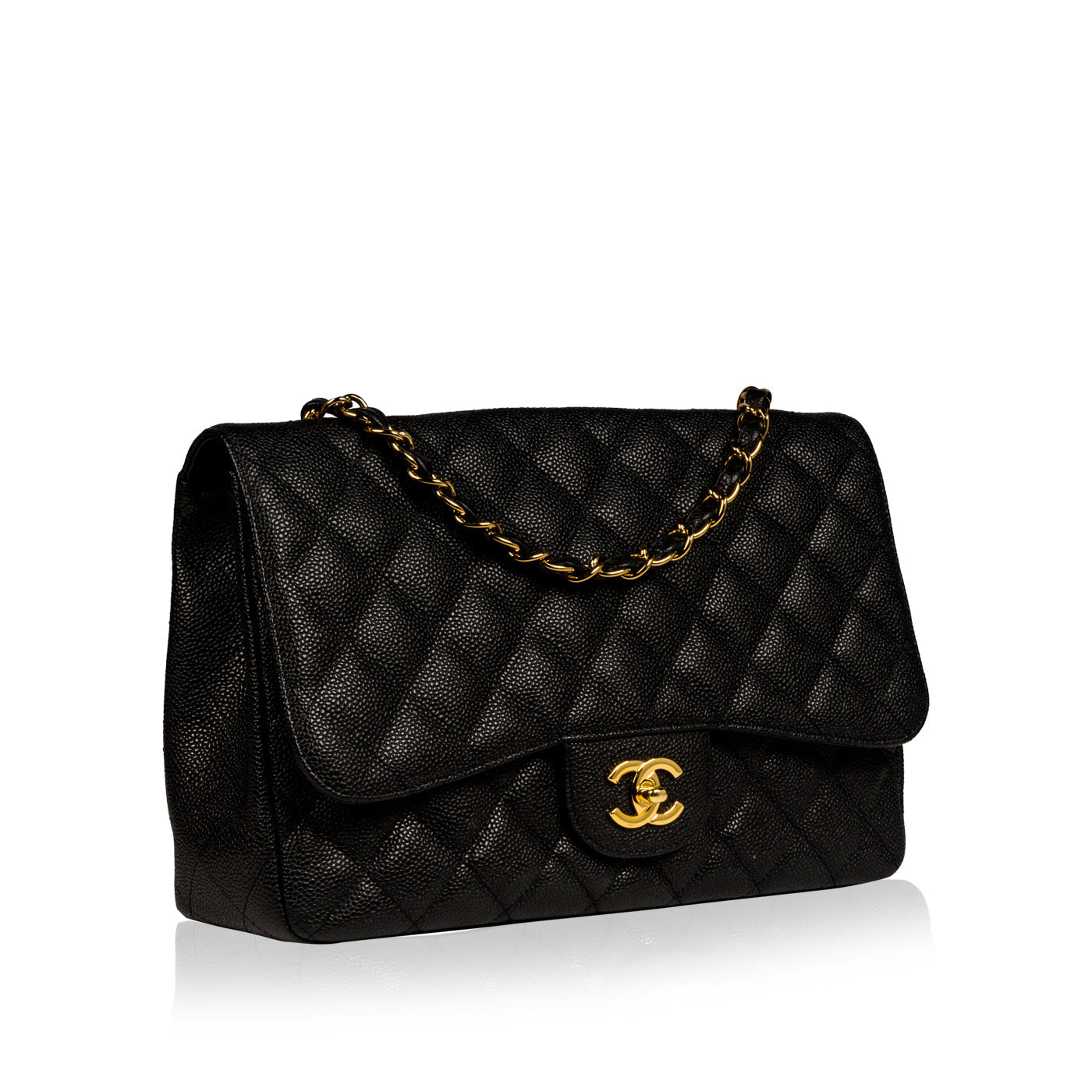 Chanel Classic Flap Caviar Black Shoulder Bag Style 125