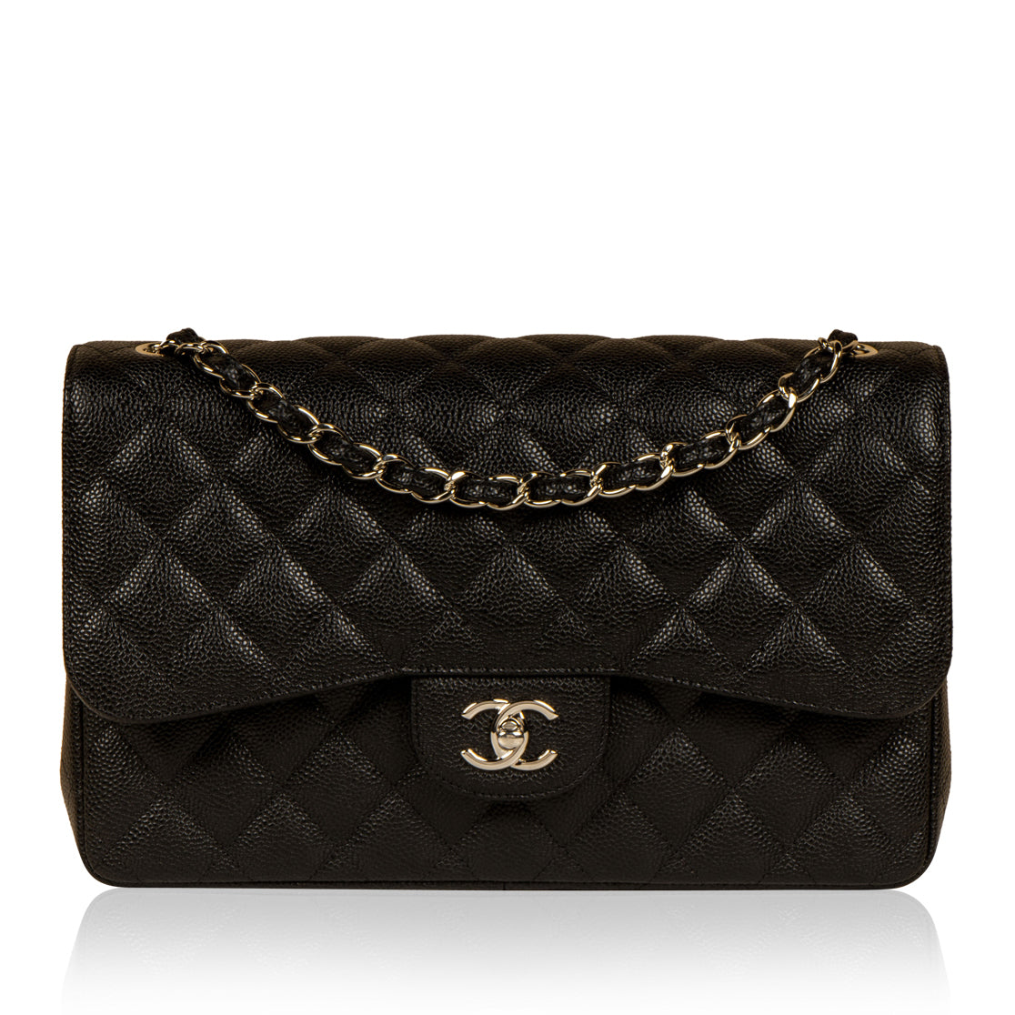 Chanel Classic Flap Caviar Black Shoulder Bag Style 52