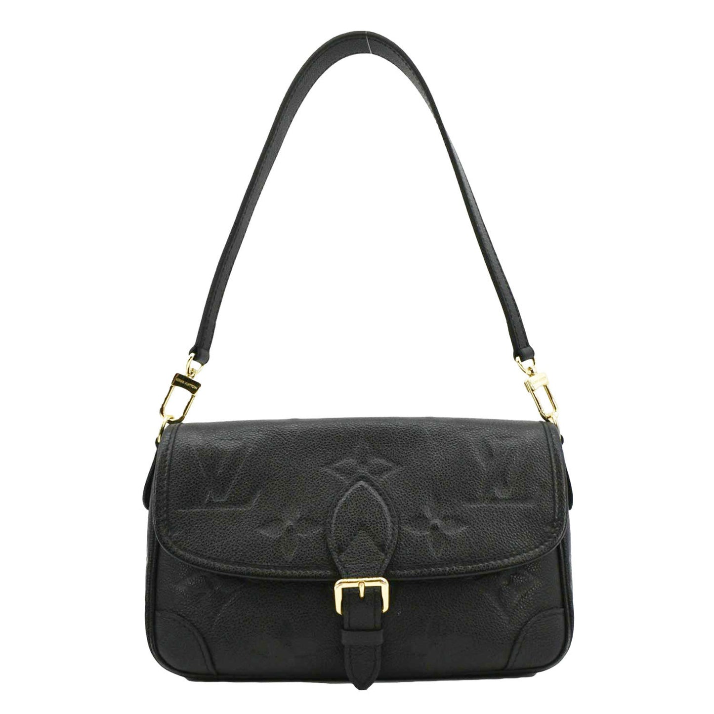 LOUIS VUITTON Diane Empreinte Leather Crossbody Bag Black