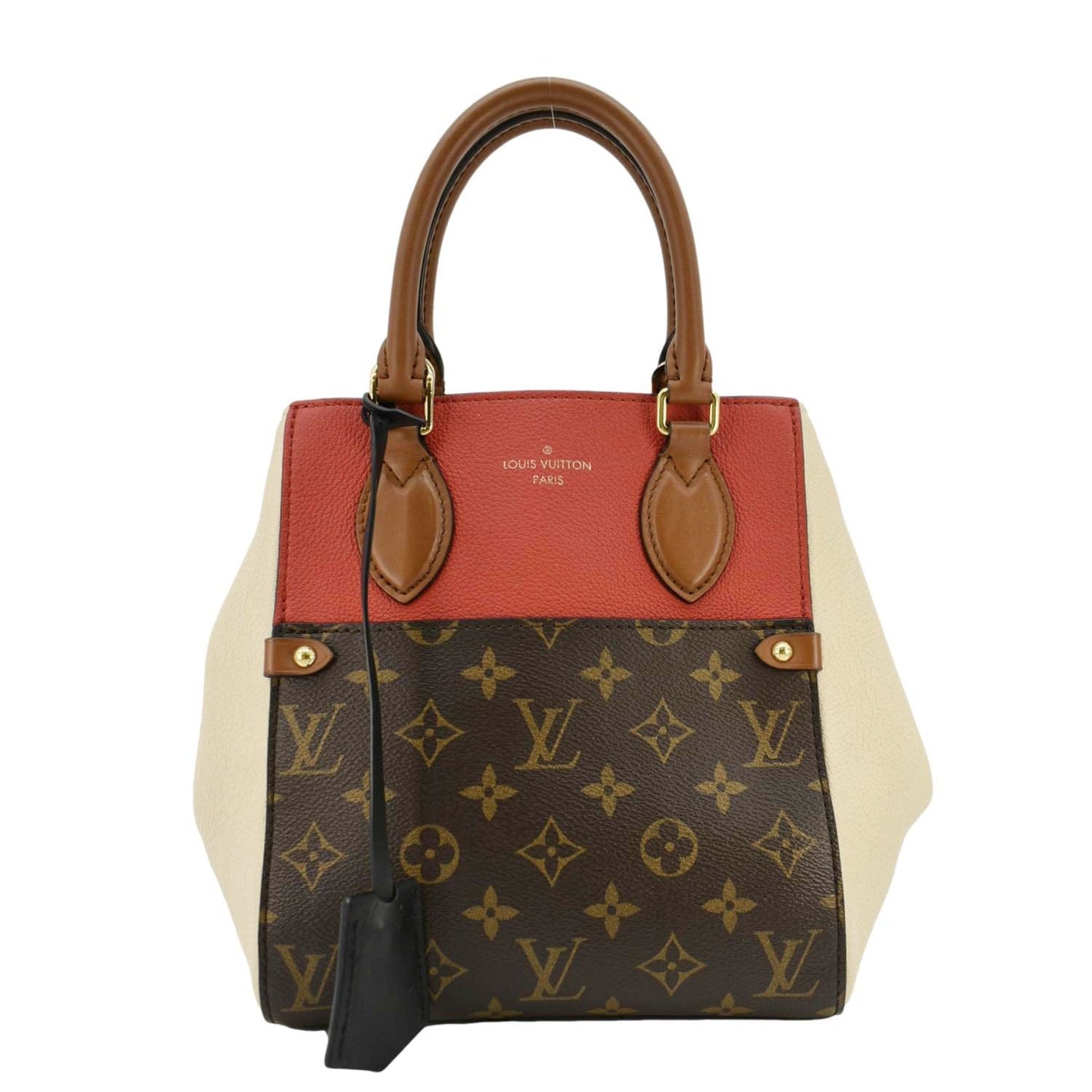 LOUIS VUITTON Fold MM Monogram Canvas Tote Bag Red