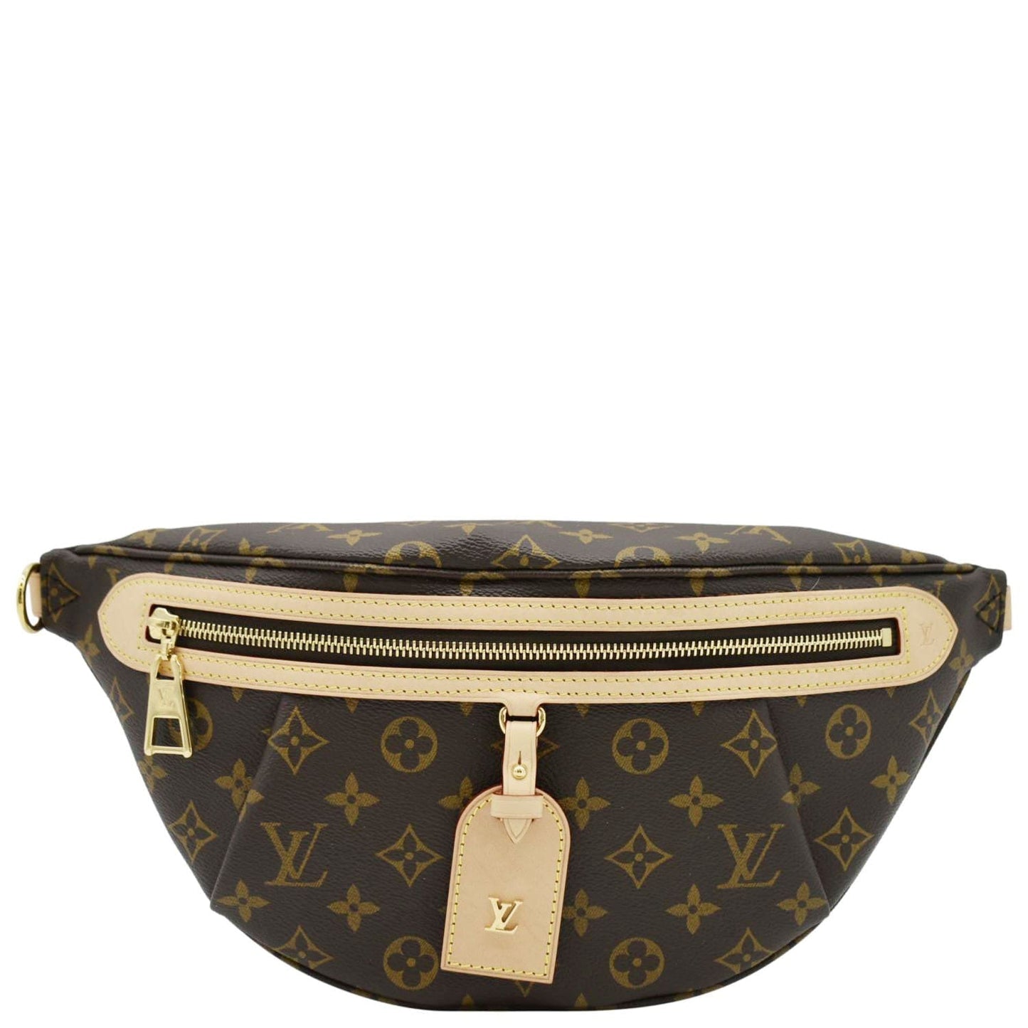 LOUIS VUITTON High Rise Monogram Canvas Bumbag Brown No Strap