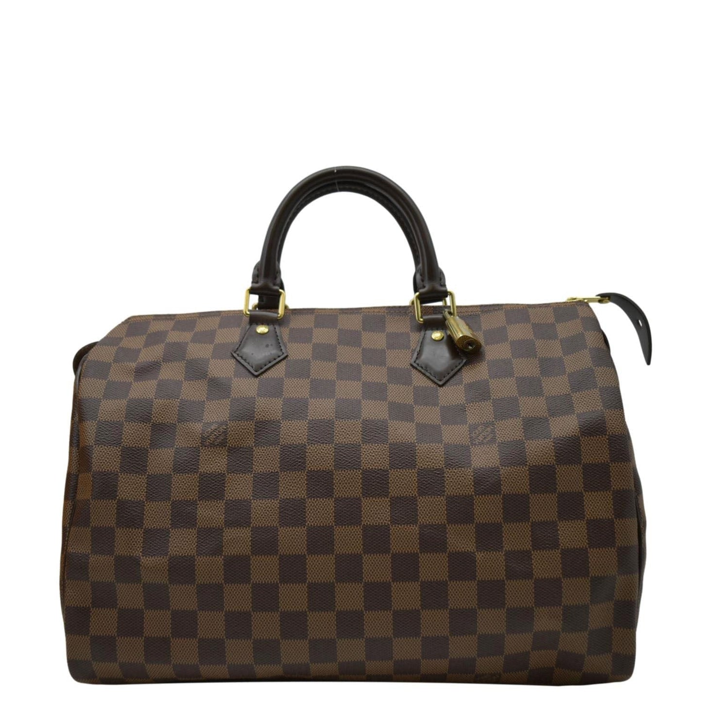 LOUIS VUITTON 30 Damier Ebene Satchel Bag Brown