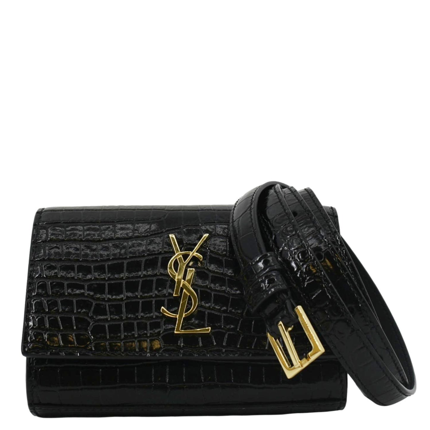 Saint Laurent Kate Leather Black Shoulder Bag Style 15