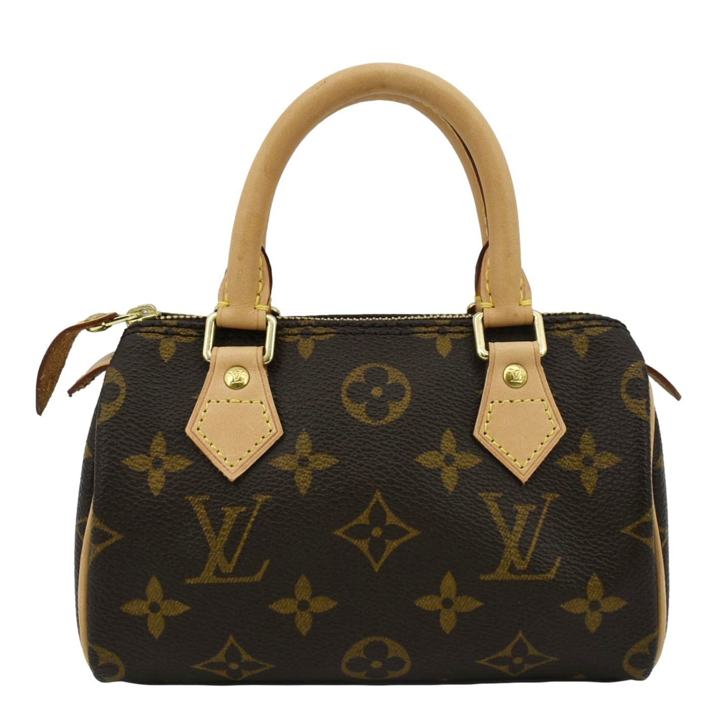 LOUIS VUITTON Mini HL Monogram Canvas Satchel Bag Brown