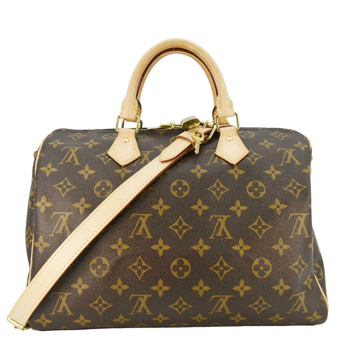 LOUIS VUITTON 30 Bandouliere Monogram Canvas Crossbody Bag Brown
