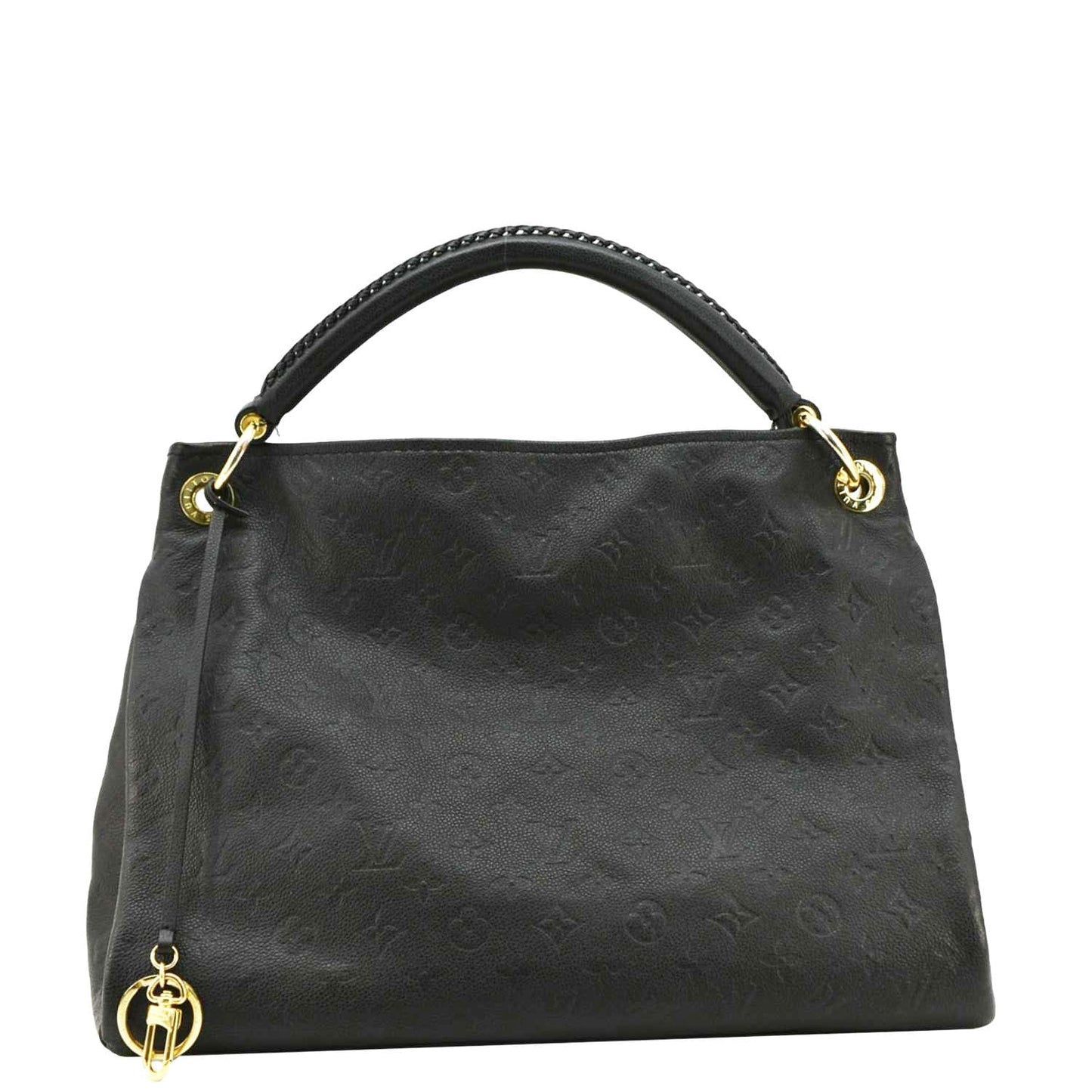LOUIS VUITTON Artsy MM Monogram Empreinte Leather Shoulder Bag Black