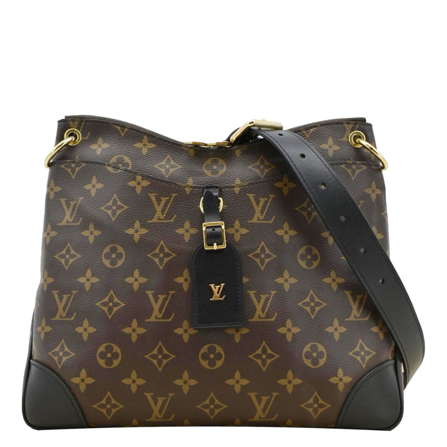 LOUIS VUITTON Odeon MM Monogram Canvas Shoulder Bag Brown