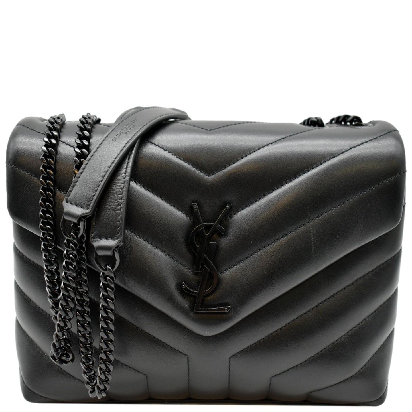 Saint Laurent Loulou Leather Black Shoulder Bag Style 5