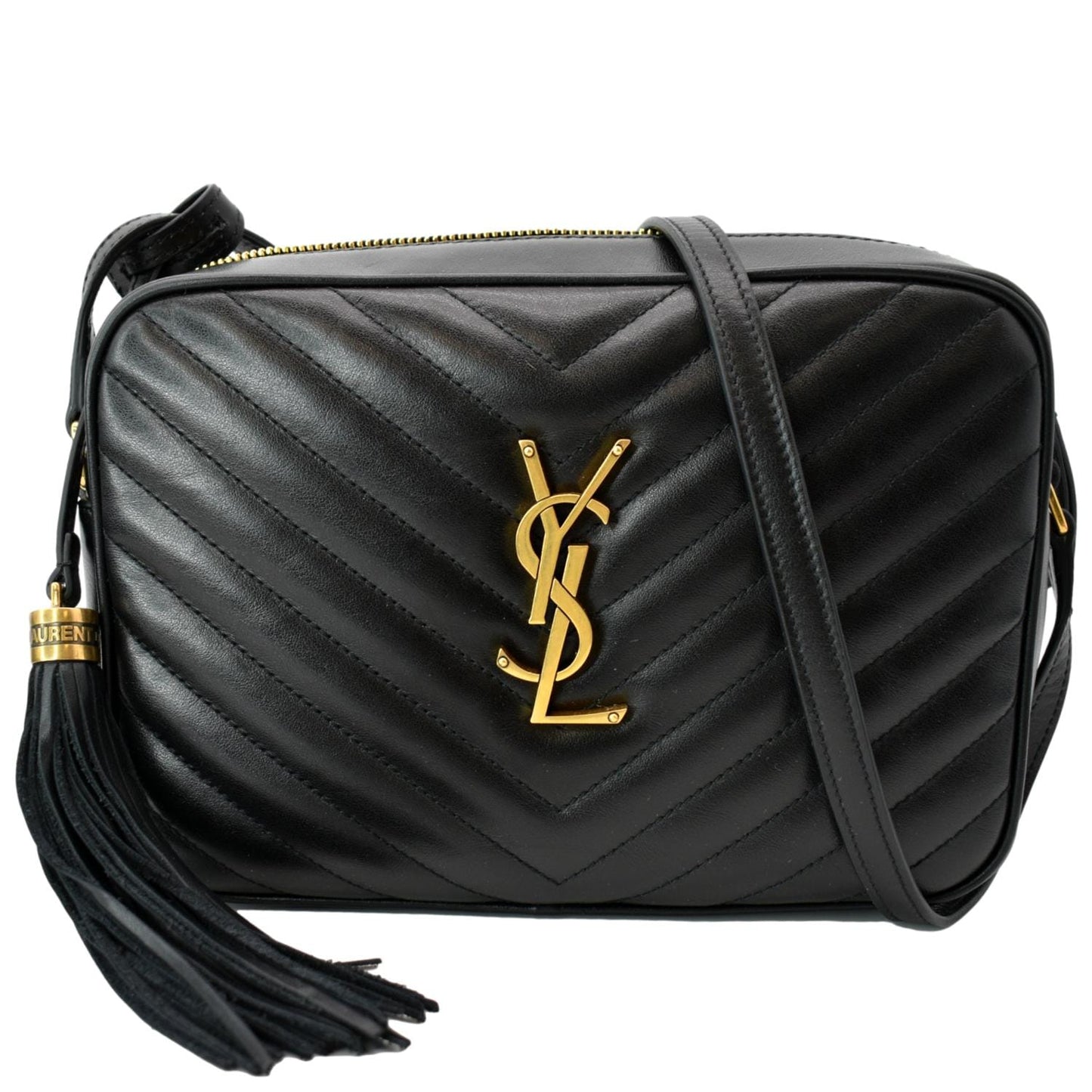Saint Laurent Lou Leather Black Crossbody Style 11