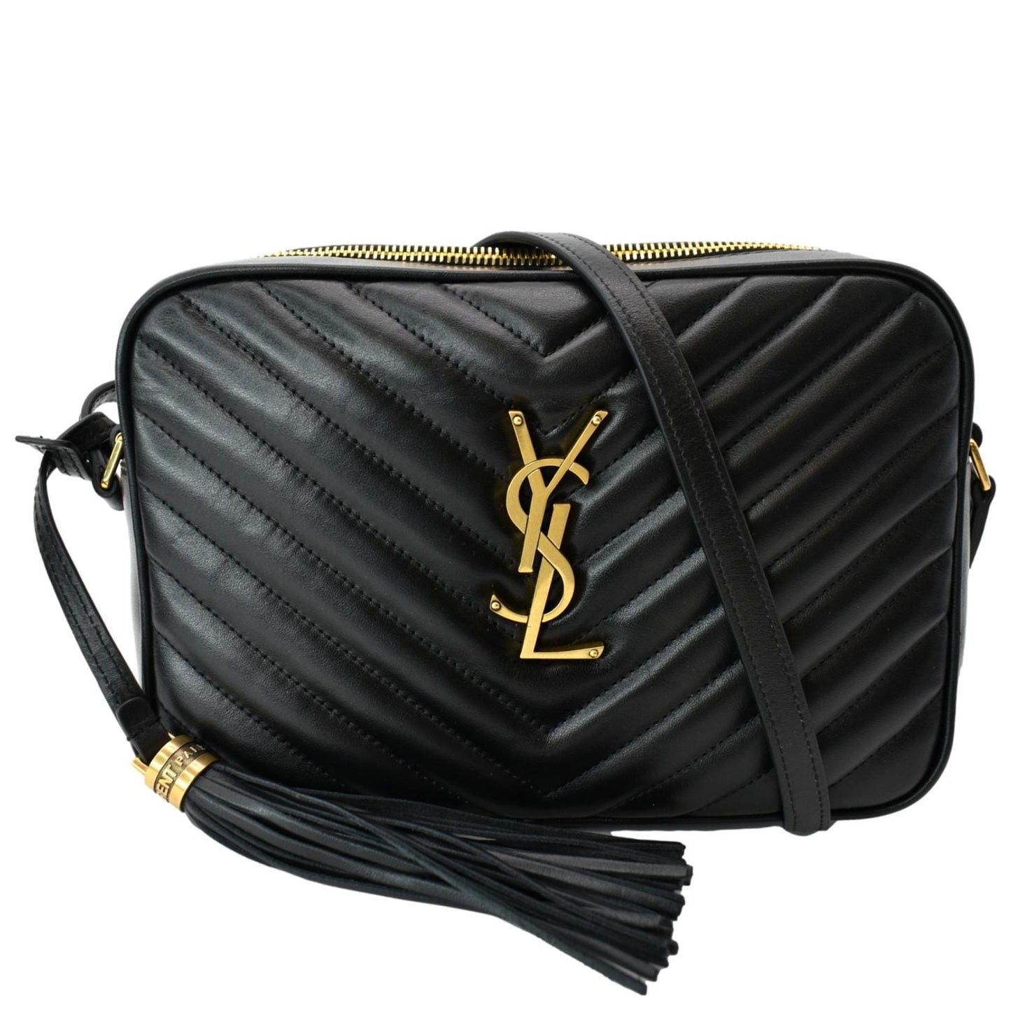 Saint Laurent Lou Leather Black Crossbody Style 12