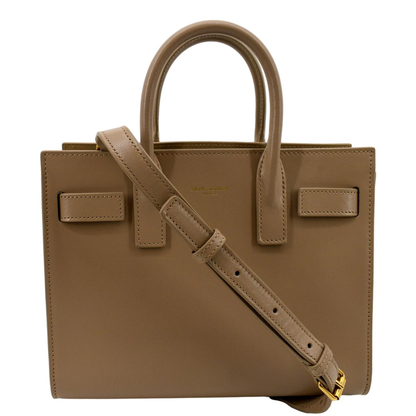 Saint Laurent Sac De Jour Leather Beige Shoulder Bag Leather