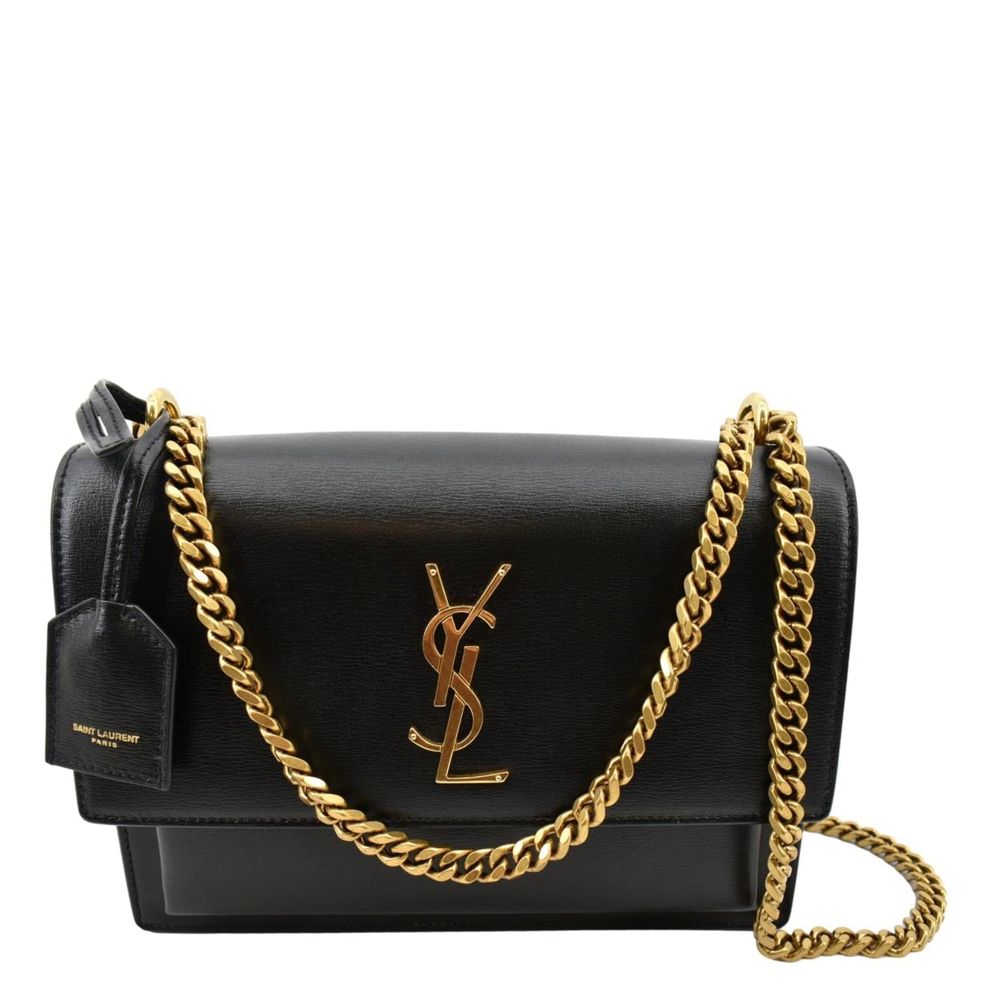 Saint Laurent Sunset Leather Black Shoulder Bag Style 4