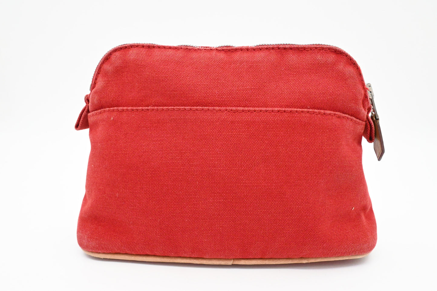 Hermes Bolide Pouch 20 In Red Canvas