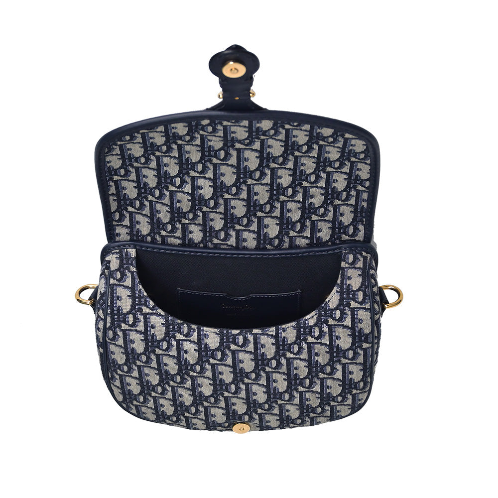 Blue Dior Oblique Jacquard Medium Dior Bobby Bag Rented Out