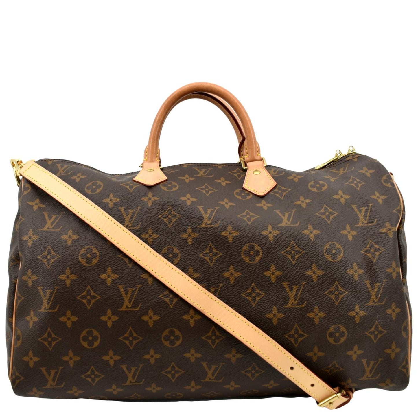 LOUIS VUITTON 40 Bandouliere Monogram Canvas Shoulder Bag Brown