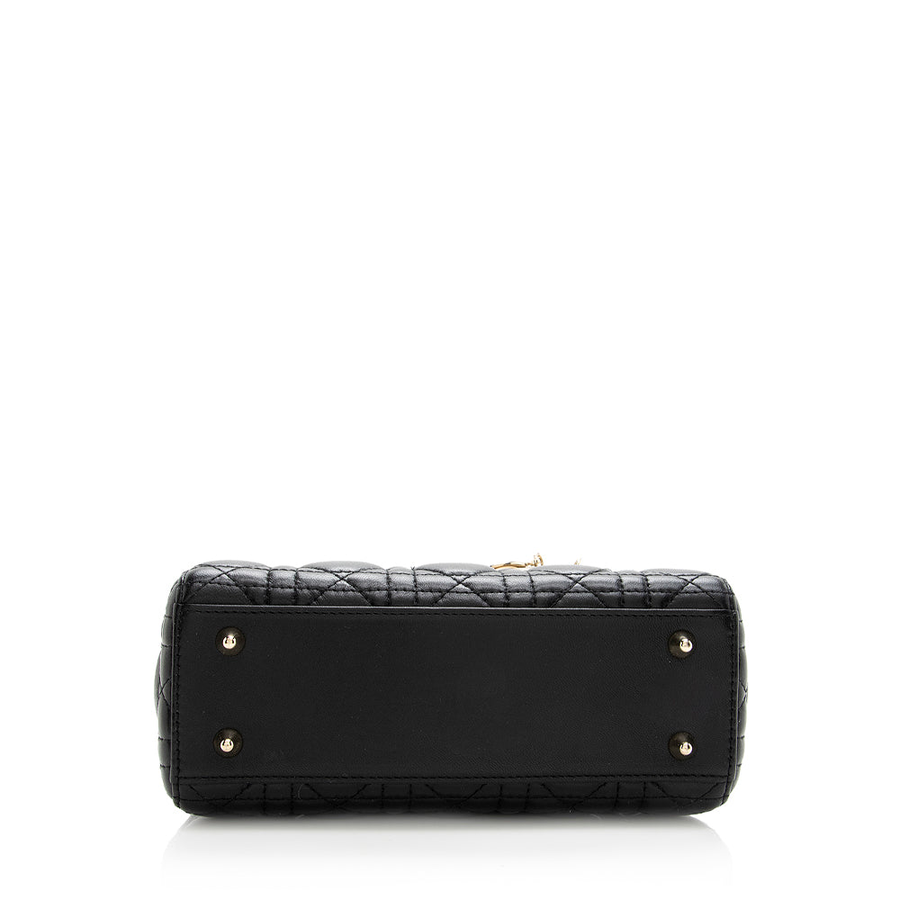Dior Lambskin My Dior Lucky Badges Small Tote (SHF-19400)