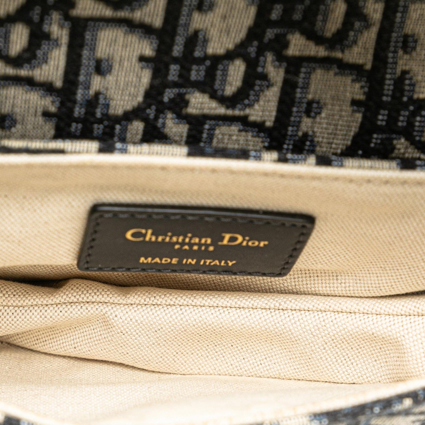 Dior Mini Oblique Canvas Saddle Bag