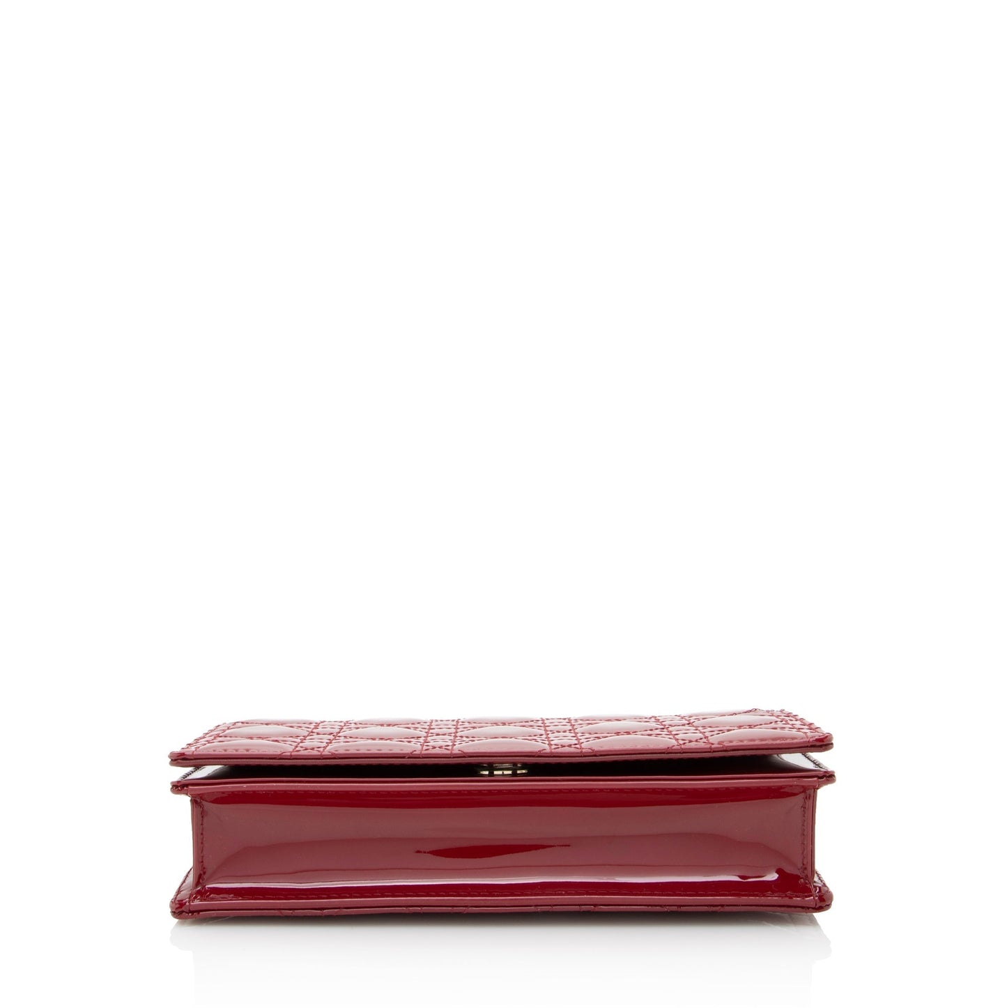 Dior Patent Leather Cannage Dior Chain Pouch (SHF-22842)