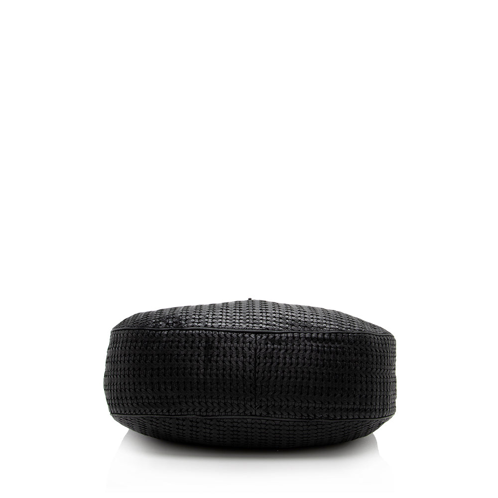 Dior Woven Leather Soft Hobo (SHF-17157)