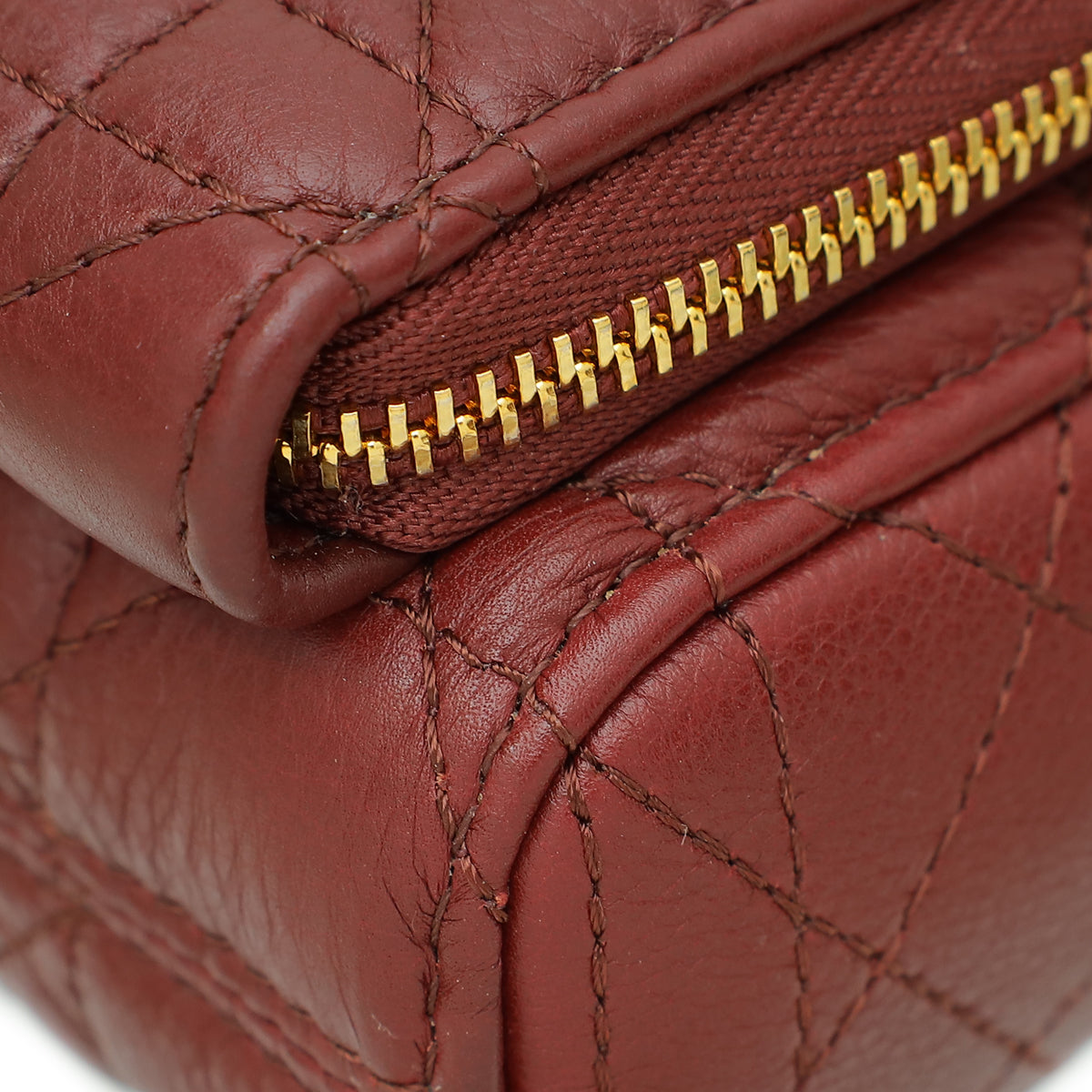 Dior Caro Burgundy Shoulder Bag