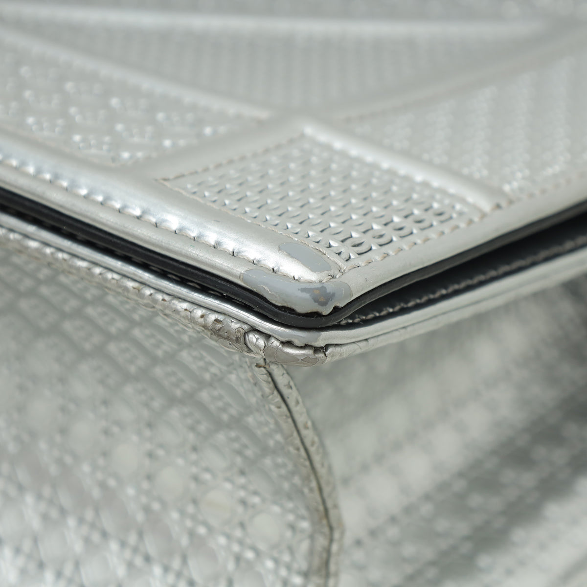 Dior Diorama Cannage Silver Shoulder Bag