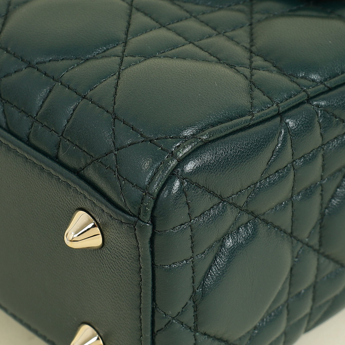 Christian Dior Emerald Green Lady Dior My Abcdior Small Bag