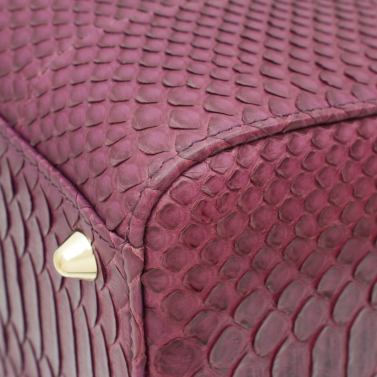Christian Dior Purple Python Lady Dior Large Bag
