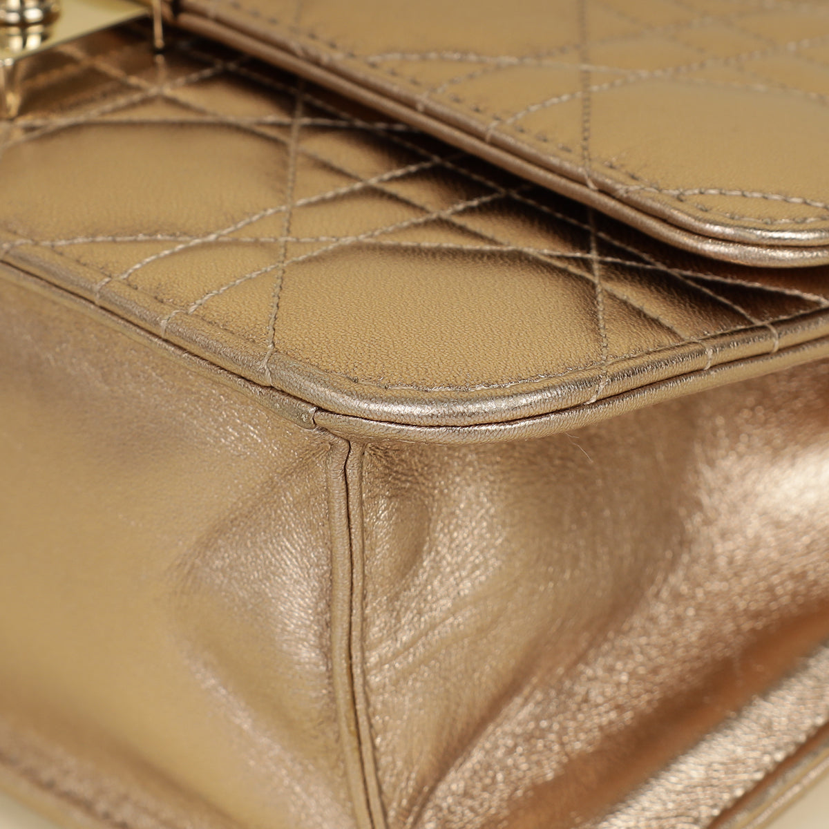 Christian Dior Metallic Bronze Miss Dior Promenade Pouch