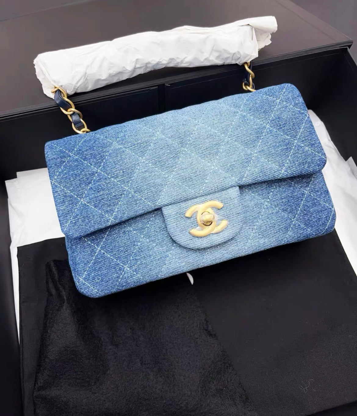 Chanel Luxury Leather Gold Shoulder Bag