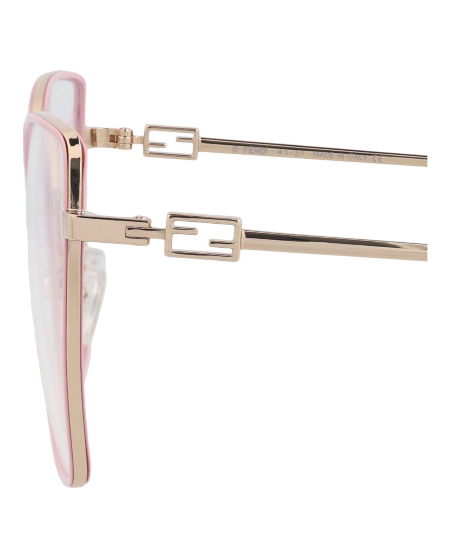 Fendi Womens Cat Eye Gold Gold Transparent Fashion Designer Eyewear