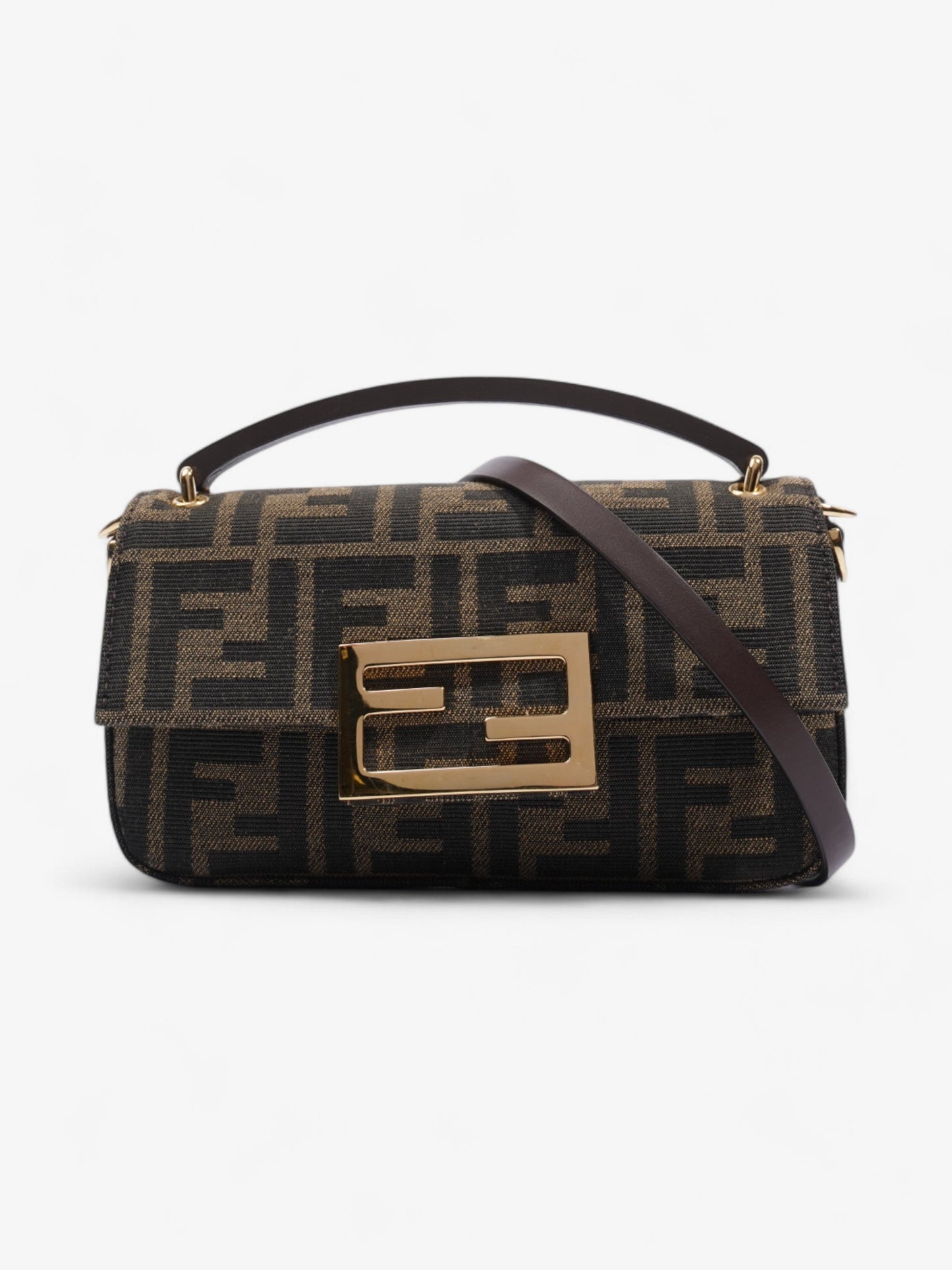 Fendi Baguette Zucca Brown Shoulder Bag